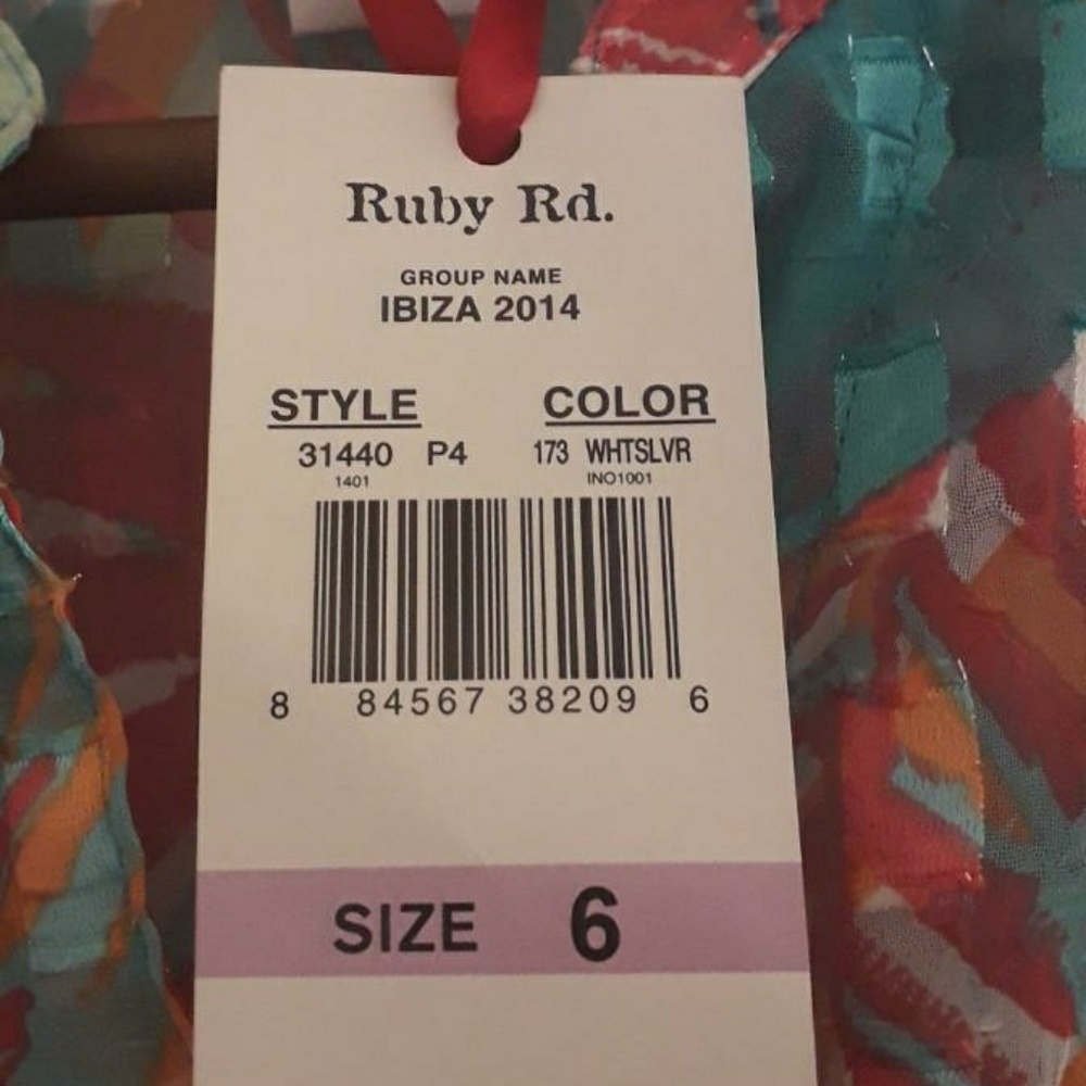 Ruby Rd. 3/4 Sleeve Button Down top - Picture 4 of 5